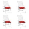 vidaXL Chair Cushions 4 pcs Red 19.7 in.x19.7 in.x2.8 in. Oxford Fabric - 4 of 4