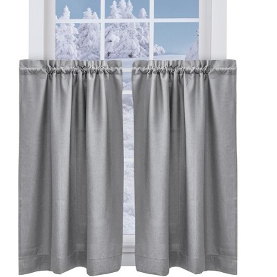 Collections Etc Glasgow Solid Color Elegant Window Curtains 36l Tiers   GUEST Adcbe051 93e1 40b2 A6fb Cfbfa04edae6