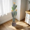 Artificial Cactus Potted Plant 42 in Tall Fake Big Cactus Plants, Faux Cacti Realistic Lifelike Saguaro for Indoor Outdoor Home Office Entranceway - 4 of 4