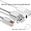 SilverStone Technology  2 in 1 Micro-USB combo USB-A to Micro-B cable 1 meter(3.3ft) OTG function with Nylon Braided and aluminum shell Silver - 2 of 4