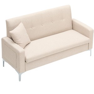 NicBex 57.1 Inch Storage Couch Loveseat Sofa with Metal Legs for Living Room,Small Space,Office,Apartment - 1 of 4