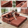 78.7" King Size Convertible Sleeper Sofa Bed With 3 Pillows, High Resilience Memory Foam Removable Folding Sofa Couch, Perfect for Bedroom Living Room - 2 of 4