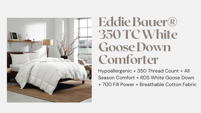 350 Thread Count Lightweight Down Comforter - Eddie Bauer, 2 of 6, play video