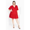 Women's Plus Size Nikola Dress - tango red | CITY CHIC - 2 of 4
