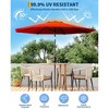10ft Patio Umbrella, Table Umbrella Outdoor Patio with Crank Lift & Push Button Tilt, 8 Sturdy Ribs for Yard, Deck, Pool - 4 of 4