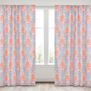 Marielle Bohemian Lined Curtain Panel with Rod Pocket - Levtex Home