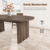70.8in Oval Dining Table for 6-8 People, Large Farmhouse Kitchen Coffee Table with Thick Sturdy Wooden Base for Kitchen, Living Room, Office - 3 of 4