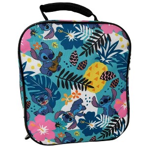 Disney Stitch all over print, bottom drop Lunch Bag for Kids age 3+, Unisex - 1 of 4