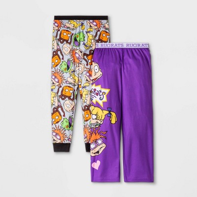 Purple Rugrats Girls 2-Pack Lounge Pants Size 6-6X to 14-16 