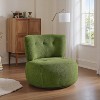 Art Leon Jacquard Flannel Fabric Modern Swivel Accent Side Chair - 3 of 4
