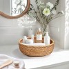 Aoibox Honey Brown Natural Rattan Bread Basket Set of 3 - Handwoven Round Wicker Serving Bowls for Fruit, Snacks, Kitchen Counter Organizing - 4 of 4