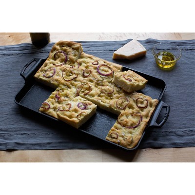 Lodge Black Cast Iron Non-Stick Baking Pan 15.5 x 10.5 Inch