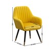 TOAOTBNBO Deep Tuck-pleating Upholstered Accent Chair with Tapered Wood Legs Modern Velvet Armchair with Thick Cushion Club Chair for Office - 3 of 4