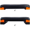 Fitvids Adjustable Aerobic Stepper Platform, Non-Slip Workout, 27", Black/Orange - 2 of 4