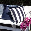Tramull Horizon Stripe Pillow 20x20 Inches, Indoor Outdoor Decorative Pillow Cover, Water Resistant Solarium Polyester - 3 of 4