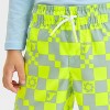 Toddler Boys' Checkered Swim Shorts - Cat & Jack™ Yellow - 3 of 3