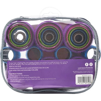 Volume Boost Self-Gripping Plastic Hair Rollers Set