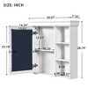 NicBex Wall Mounted Bathroom Storage Cabinet,30'' x28'' Medicine Cabinet with Mirror and 3 Shelves for Bathroom - 3 of 4