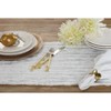 Saro Lifestyle Metallic Foil Print With Accented Faux Fur Runner - 3 of 4