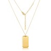 Adornia Men's Tarnish Resistant 14k Gold Plated 24" Dog Tag Necklace - 4 of 4