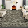 Washable Vintage Rug Floral Print Area Rug Distressed Oriental Rug Low Pile Non Slip Foldable Accent Rug - 2 of 4