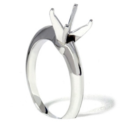 Pompeii3 Knife Edge Solitaire Engagement Ring Setting Mount 14K