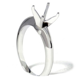 Pompeii3 Knife Edge Solitaire Engagement Ring Setting Mount 14K - 1 of 4