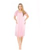 JEFFRICO Womens Short Sleeve Nightgowns Sleepwear Soft Pajama Dress Nightshirts - 2 of 4