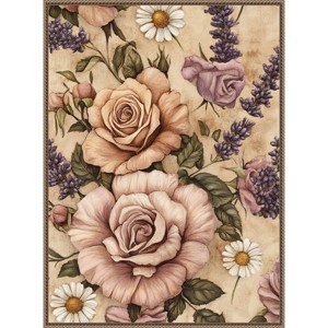 Amanti Art Floral Whimsy II by Tradelink Inhouse Artist Framed Canvas Wall Art - 1 of 4