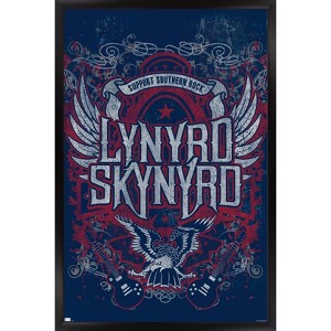 Trends International Lynyrd Skynyrd - Navy Logo Framed Wall Poster Prints - 1 of 4