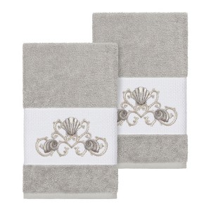 Linum Home Textiles 100% Turkish Cotton BELLA Embellished Towel Set - 1 of 2