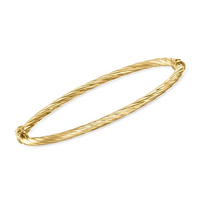 Ross-Simons Italian 14kt Yellow Gold Twisted Bangle Bracelet