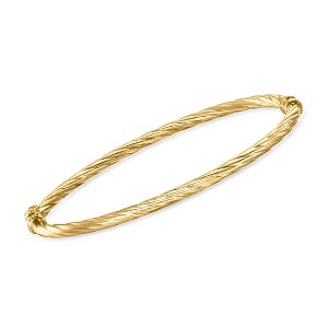 Ross-Simons Italian 14kt Yellow Gold Twisted Bangle Bracelet - 1 of 3