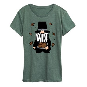 Women's - Instant Message - Pilgrim Gnome Short Sleeve Graphic T-Shirt - 1 of 4