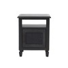 GDFStudio Lempster Rustic Acacia Wood and Cane Nightstand - 2 of 4
