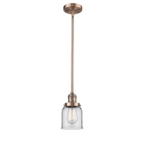 Bell - 1 Light Stem Hung Mini Pendant In Industrial Style-10 Inches Tall and 5 Inches Wide - 1 of 1