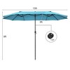 Costway 15FT Patio Double-Sided Umbrella Crank Outdoor Garden Market Sun Shade Red\Blue\Coffee\Beige\Navy\Orange\Turquoise - 4 of 4