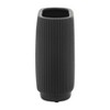 Sagebrook Home Simple Ceramic Vase - Contemporary Black Ridged 8" Vase for Floral Arrangements - Stylish Table Centerpiece - Home, Office or Event - 3 of 4