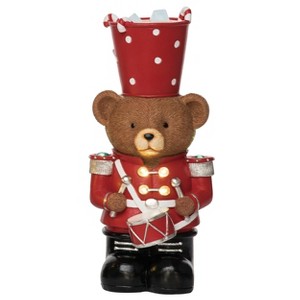 Transpac Resin 11.6 in. Multicolored Christmas Light Up Penguin and Bear Nutcracker Decor - 1 of 2