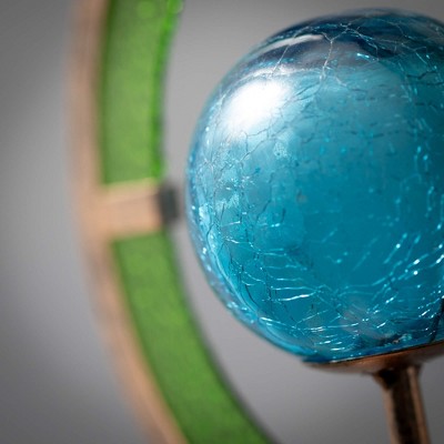 30" Blue and Green Reflective Metal Garden Stake