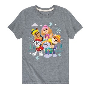 Boys' - Paw Patrol - Skye Everest Rubble Chase Marshall Winter Group Short Sleeve Graphic T-Shirt - 1 of 4