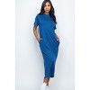 Slickblue Women's Casual Side Pocket Tee Dress, Short Sleeve Jersey Knit, Relaxed Fit, 12 Color Options, Size S-L - 2 of 4