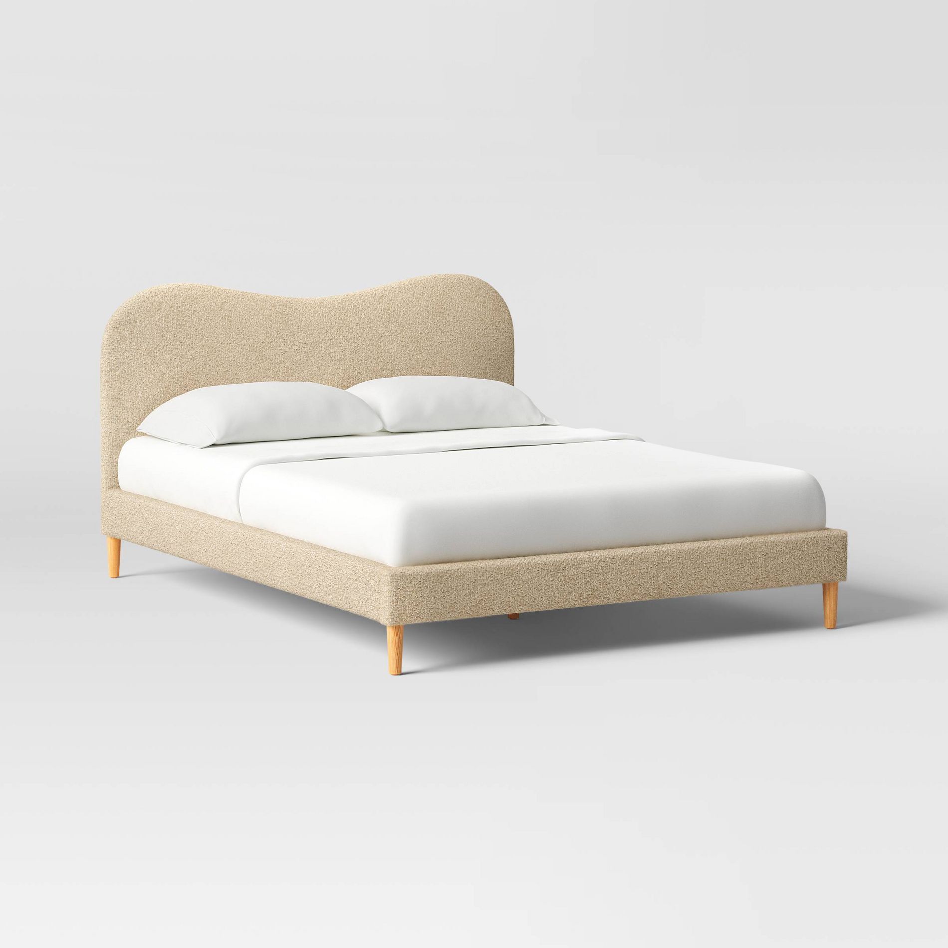 Queen Scalloped Wave Bed Boucle Buff - Threshold™