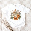 Simply Sage Market Coquette Orange Bow Fall Floral Garment Dyed Tee - 3 of 4