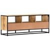 vidaXL TV Cabinet Natural wood with black frame - 4 of 4