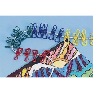 Baumgartens Bungee Arts and Crafts Drying Line with Spring Clips, Assorted Colors, Adjustable 18-30 Feet - 1 of 1