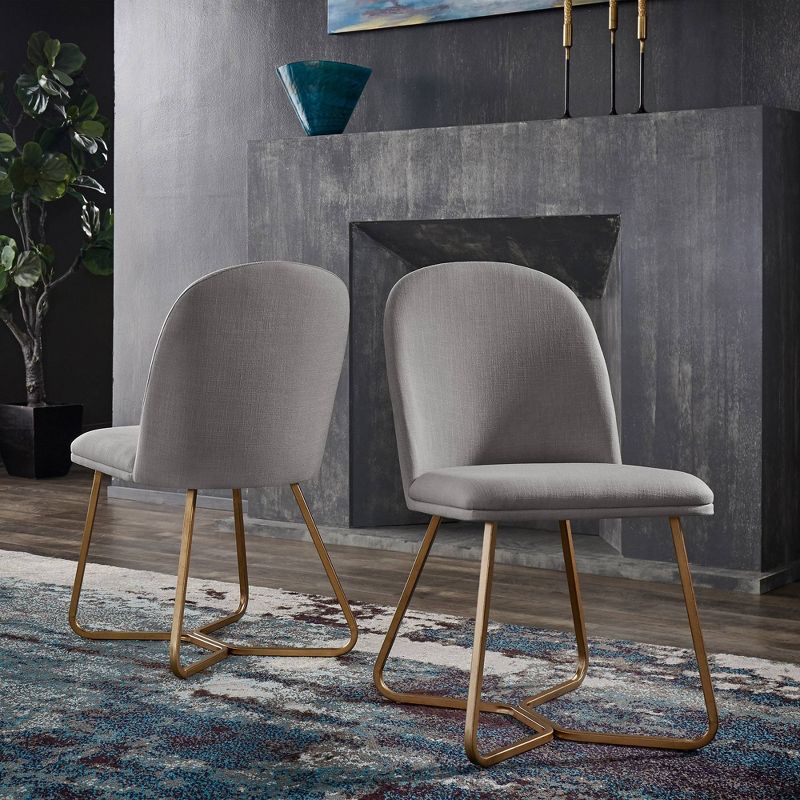 Set of 2 Karianne Fabric Dining Chairs - Inspire Q, 3 of 12
