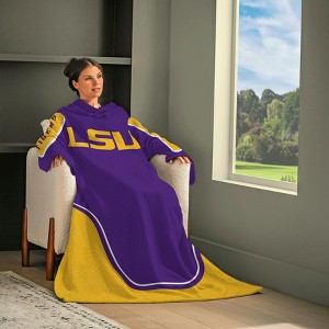 Snuggie LSU Tigers  The Original Wearable Blanket with Sleeves & Pockets | Super Soft Fleece | As Seen on TV | Officially Licensed Collegiate - 1 of 4