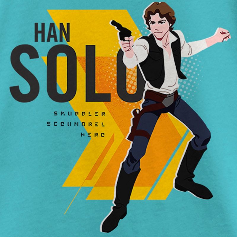 Girl's Star Wars: Galaxy of Adventures Han Solo Smuggler T-Shirt, 2 of 5