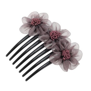 Unique Bargains Women's Durable Floral Side Comb 1 Pc - 1 of 4